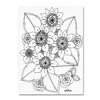 Trademark Fine Art KCDoodleArt 'Flower Design 4' Canvas Art, 35x47 ALI3600-C3547GG